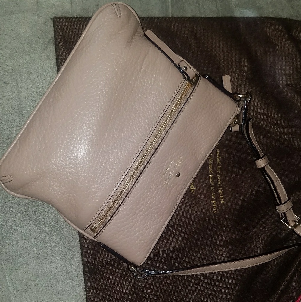 Kate Spade Small Crossbody Leather Putty